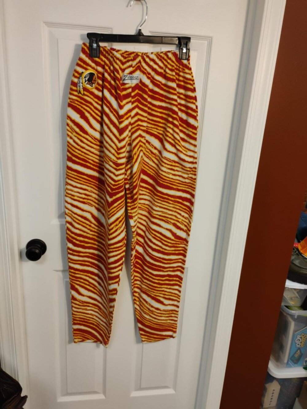 Vintage 90s Zubaz Washington Redskins Zebra Pants USA Made Medium
